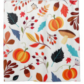 美しい秋のパターン シャワーカーテン (正面)