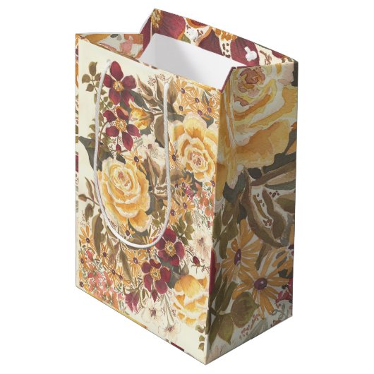 美しい秋のフローラ抱き枕 ミディアムペーパーバッグ (裏面アングル)
