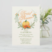 美しい秋のリース ブライダルシャワーの招待状 招待状 (スタンド正面)