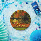 美しい秋の写真秋インラ結婚ブズ素朴 ペーパープレート (パーティー)