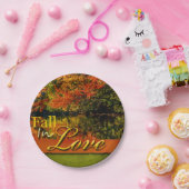 美しい秋の写真秋インラ結婚ブズ素朴 ペーパープレート (パーティー)