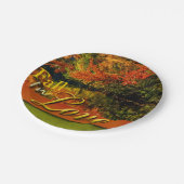 美しい秋の写真秋インラ結婚ブズ素朴 ペーパープレート (アングル)