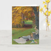 美しい秋の午後 | エドワード・キュケル カード (黄色い花)