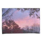 美しい秋の夕焼け ピンク ブルー スカイ 枕カバー (正面右)