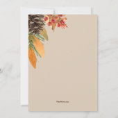 美しい秋の感謝祭の招待状 招待状 (裏面)