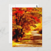 美しい秋の日はがき ポストカード (正面/裏面)