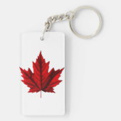 美しい秋の楓の葉 キーホルダー (裏面)