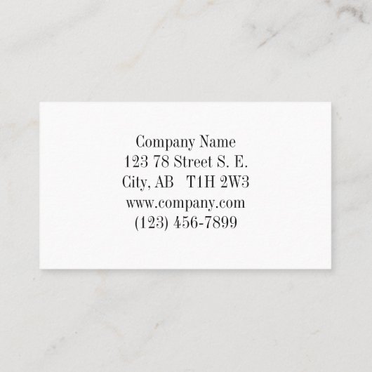 美しい秋の楓の葉 名刺 (裏面)