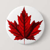 美しい秋の楓の葉 缶バッジ (正面)