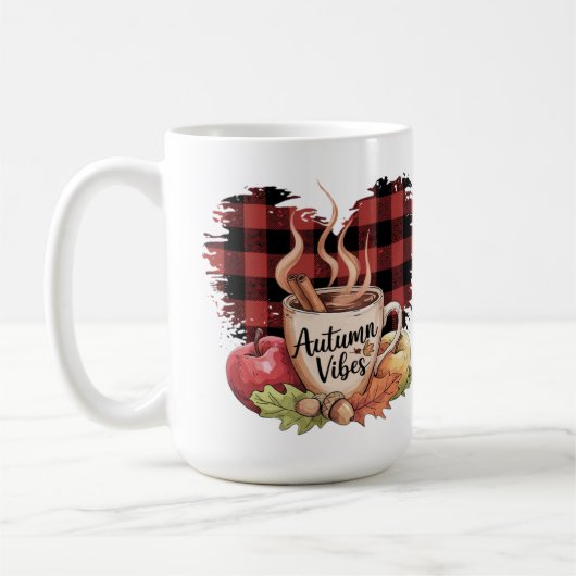 美しい秋の気配 ぴったりの秋とホリデー コーヒーマグカップ (左)