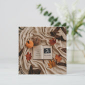 美しい秋の秋妊娠の発表 招待状 (スタンド正面)