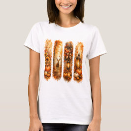 美しい秋の紅葉のブラシストローク Tシャツ