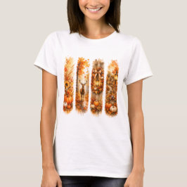 美しい秋の紅葉のブラシストローク Tシャツ