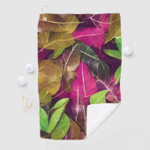 美しい秋の紅葉模様 ゴルフタオル (インサイチュ)