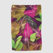 美しい秋の紅葉模様 ゴルフタオル (正面)