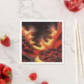 美しい秋の色のニュートンブロット スタンダードカクテルナプキン (インサイチュ)