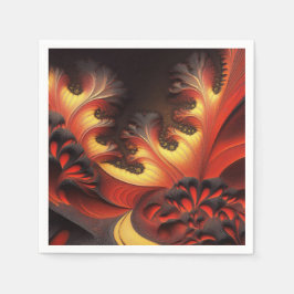 美しい秋の色のニュートンブロット スタンダードカクテルナプキン