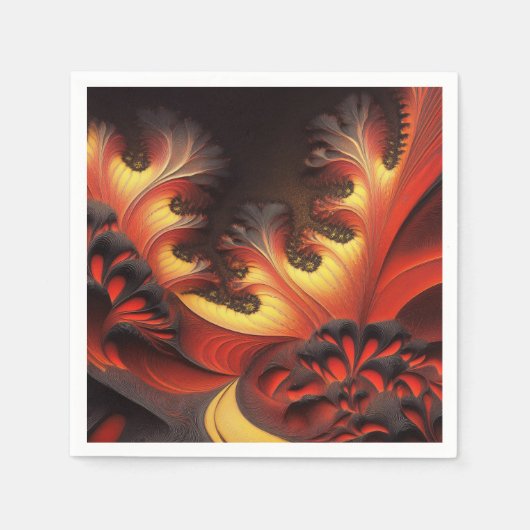 美しい秋の色のニュートンブロット スタンダードカクテルナプキン (正面)