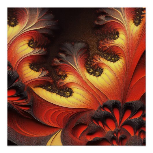 美しい秋の色のニュートンブロット ポスター (正面)