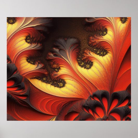 美しい秋の色のニュートンブロット ポスター (正面)