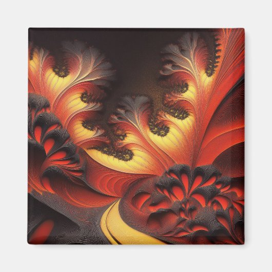 美しい秋の色のニュートンブロット マグネット (正面)