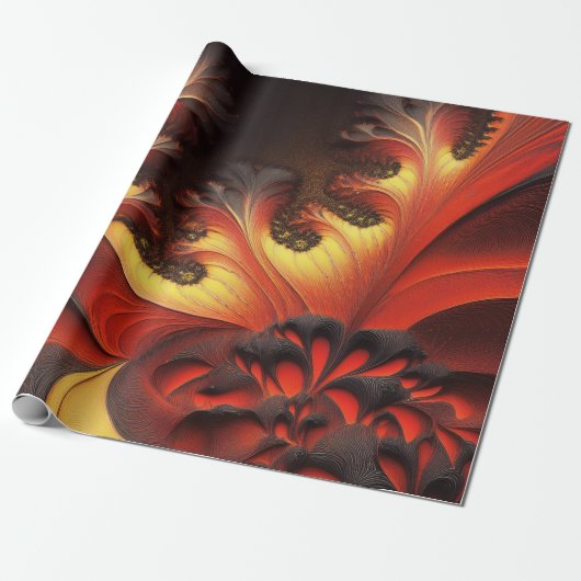 美しい秋の色のニュートンブロット ラッピングペーパー (アンロールド)