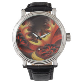 美しい秋の色のニュートンブロット 腕時計