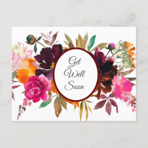 美しい秋の色彩の回復お見舞いポストカード ポストカード