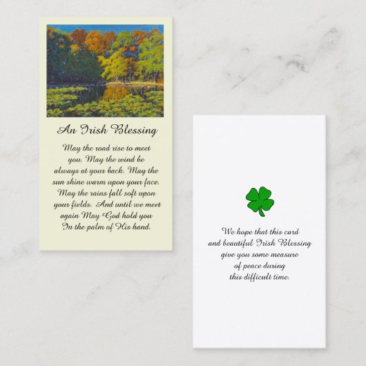 美しい秋の色記念カード 名刺 (正面/裏面)