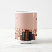 美しい秋の花の本好きの形見 コーヒーマグカップ (中央)
