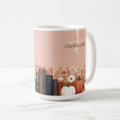 美しい秋の花の本好きの形見 コーヒーマグカップ (正面右)
