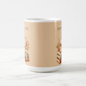 美しい秋の花の本好きの記念品 コーヒーマグカップ (中央)