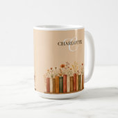 美しい秋の花の本好きの記念品 コーヒーマグカップ (正面右)