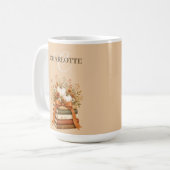 美しい秋の花の本好きの記念品 コーヒーマグカップ (正面左)