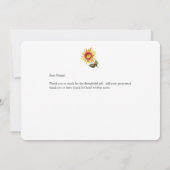 美しい秋の花、ありがとう サンキューカード (裏面)