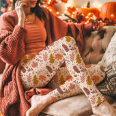 美しい秋の落ち葉 ボタニカルオータムパターン レギンス