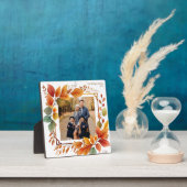 美しい秋の葉の写真の感謝祭 フォトプラーク (インサイチュ)