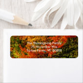 美しい秋の葉の写真差出人住所ラベル ラベル (インサイチュ)