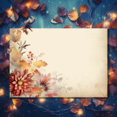 美しい秋の葉花秋の結婚式詳細 エンクロージャーカード