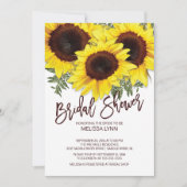美しい秋ひまわりブライダルシャワー招待状 招待状 (正面)