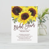 美しい秋ひまわりブライダルシャワー招待状 招待状 (スタンド正面)