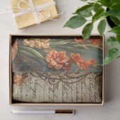 美しい秋カボチャとヴィンテージフランスのスクリプト 薄葉紙 (ギフト)