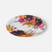美しい秋カラーフローラ紙プレート ペーパープレート (アングル)