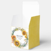 美しい秋サンフラワーズエアリーリース結婚ズ フェイバーボックス (オープン)