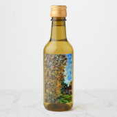 美しい秋デイピック飲食ラベルセット ワインラベル (正面)