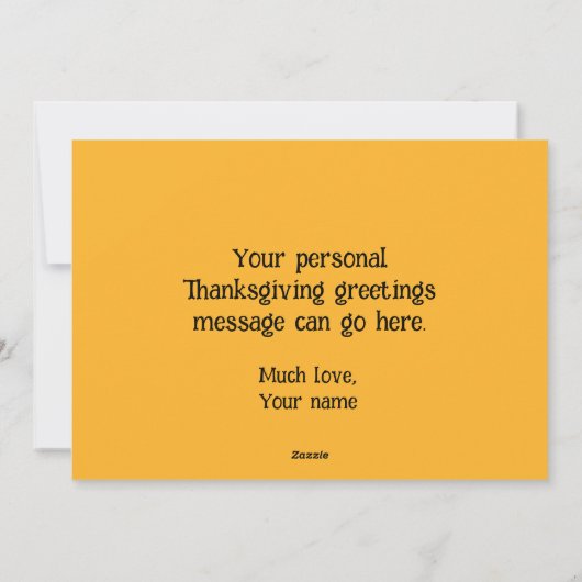 美しい秋ハッピー感謝祭あいさつ シーズンカード (裏面)