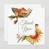 美しい秋フローラ サンキューカード (正面/裏面)