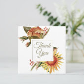 美しい秋フローラ サンキューカード (スタンド正面)