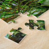 美しい秋レインフォレストウォーターフォール自然旅行 ジグソーパズル (側面)