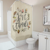 美しい秋与え感謝していシャワーカーテン シャワーカーテン (インサイチュ)